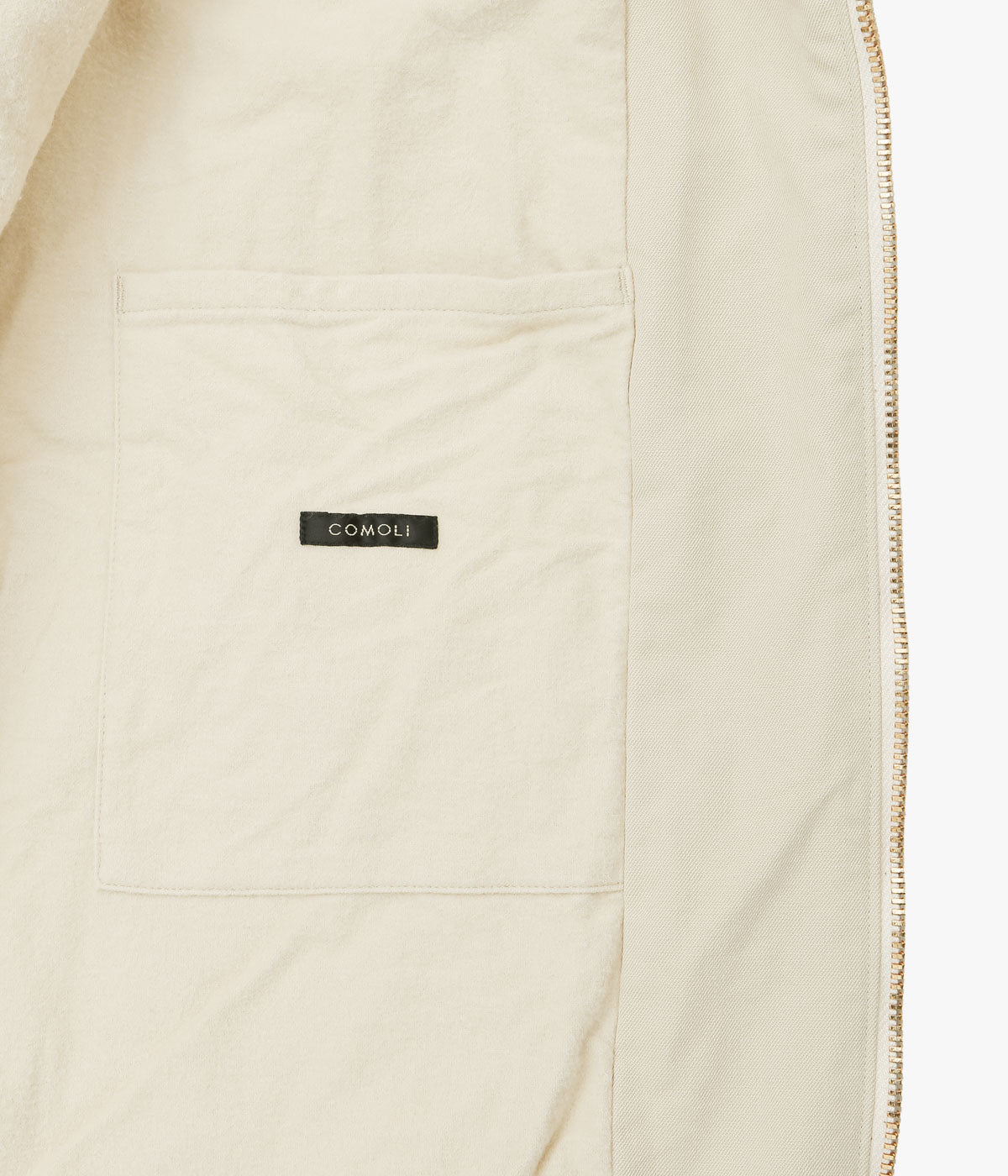 COMOLI ''ポストワークツイル キャップショルダーブルゾン'' (IVORY
