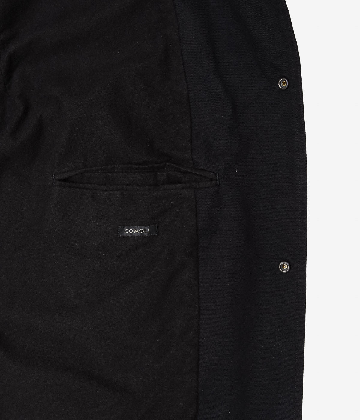 COMOLI ''ポストワークツイル ジャケット'' (BLACK) – THE STORE BY
