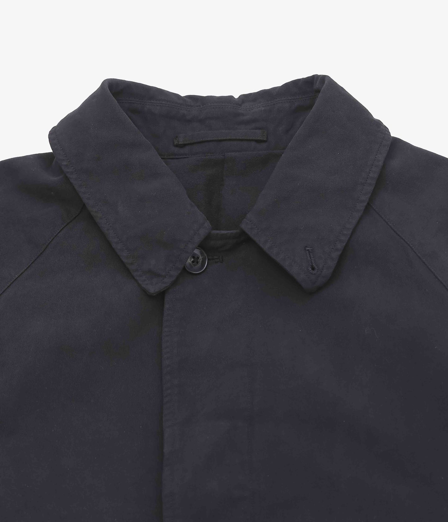 COMOLI "Product Dyed Bal Collar Coat" (Black)