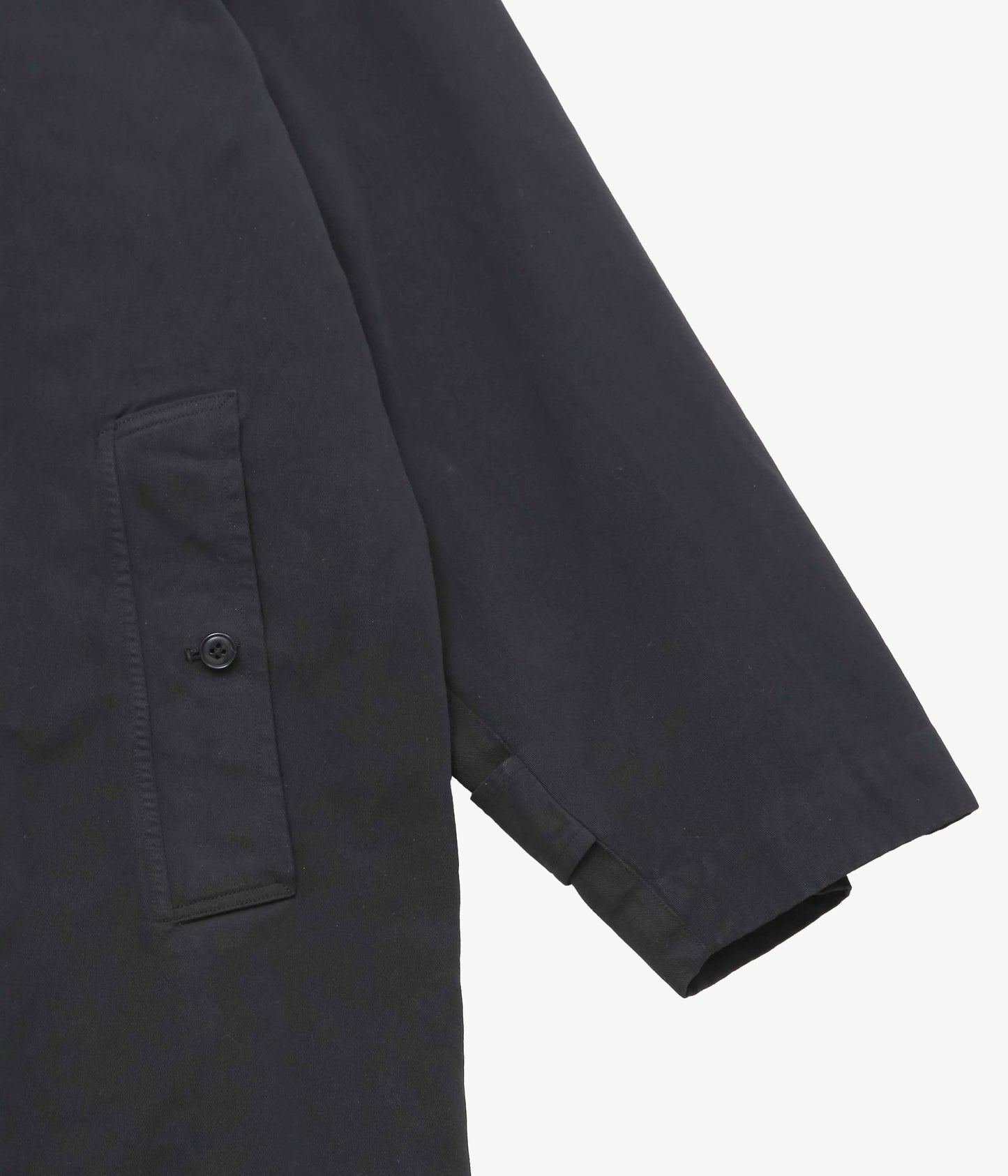 COMOLI "Product Dyed Bal Collar Coat" (Black)