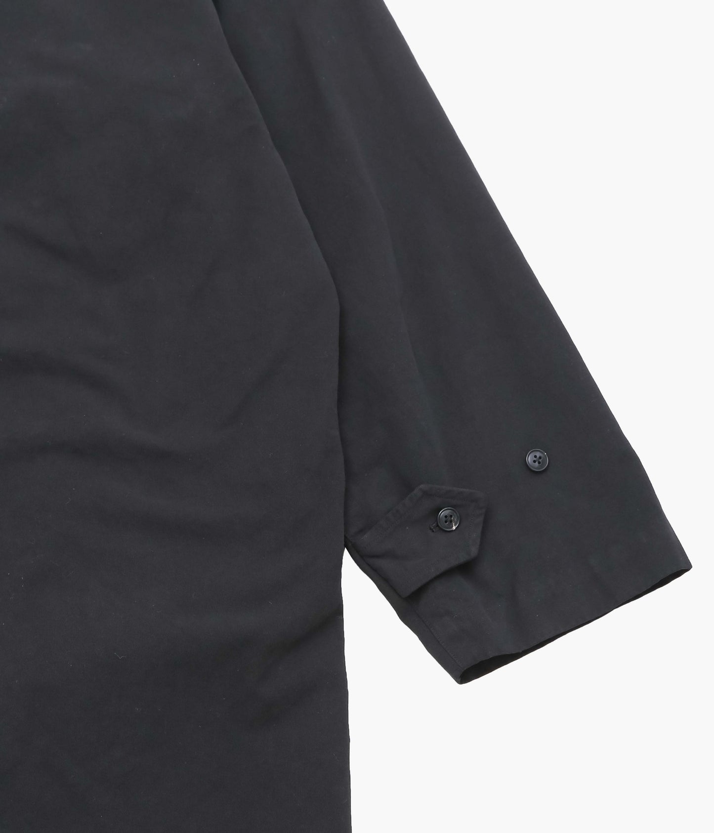 COMOLI "Product Dyed Bal Collar Coat" (Black)