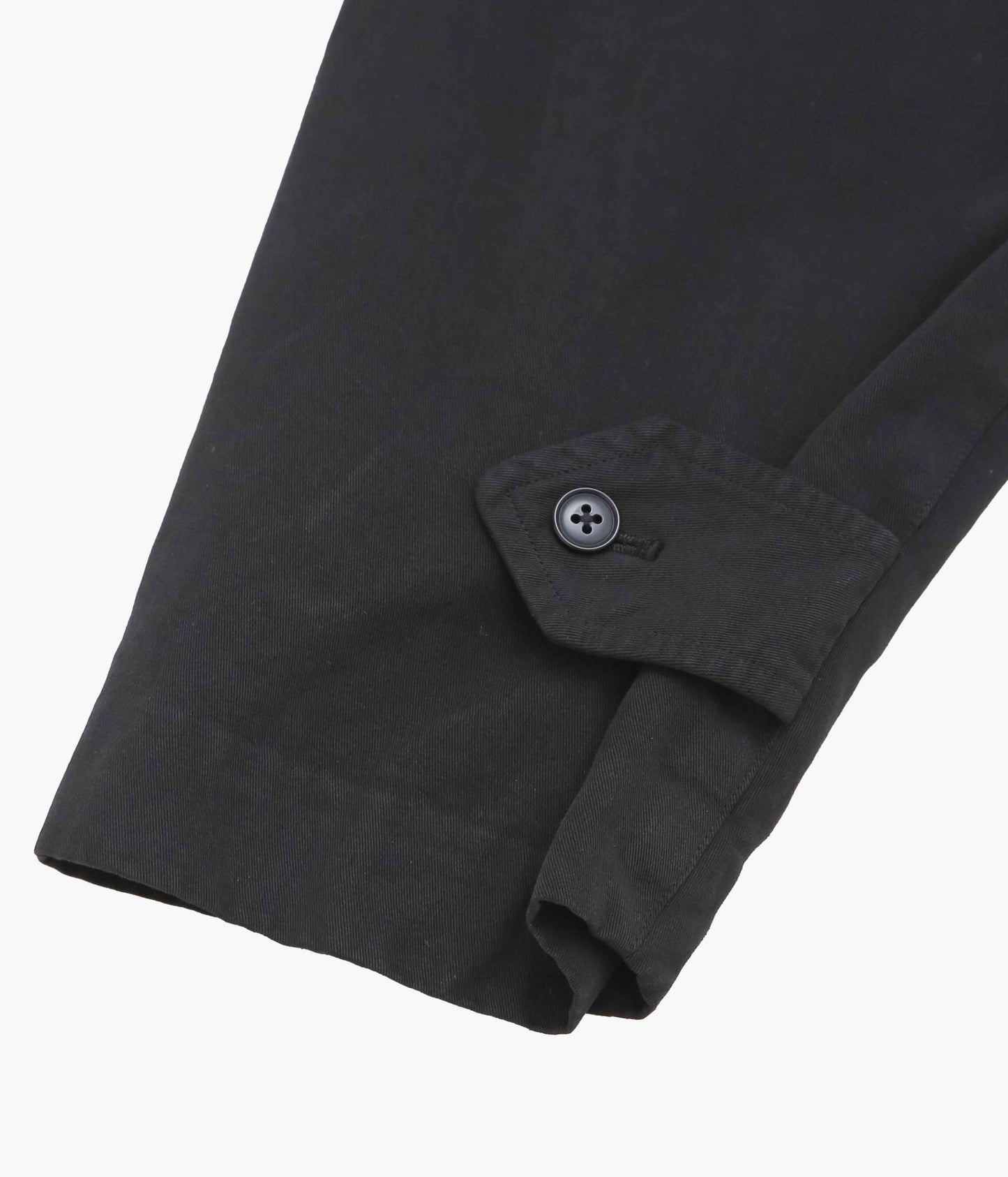 COMOLI "Product Dyed Bal Collar Coat" (Black)