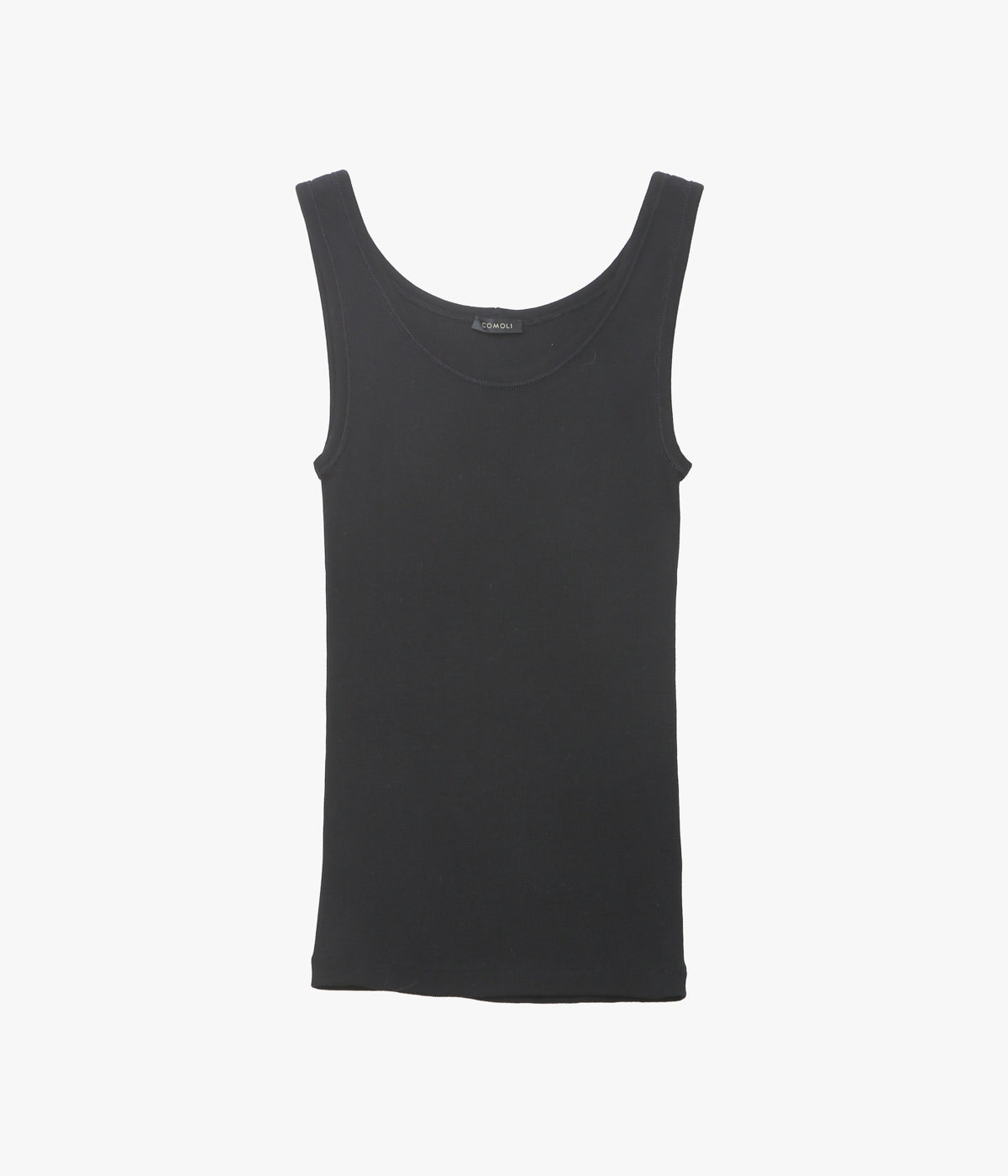 COMOLI "골지 탱크톱" (BLACK)