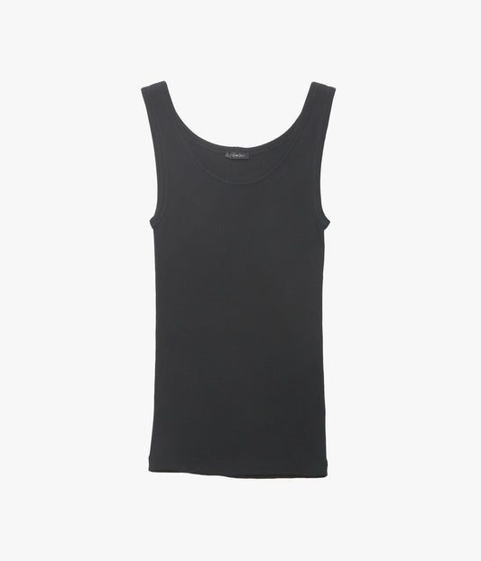 COMOLI ''リブ タンクトップ'' (BLACK)