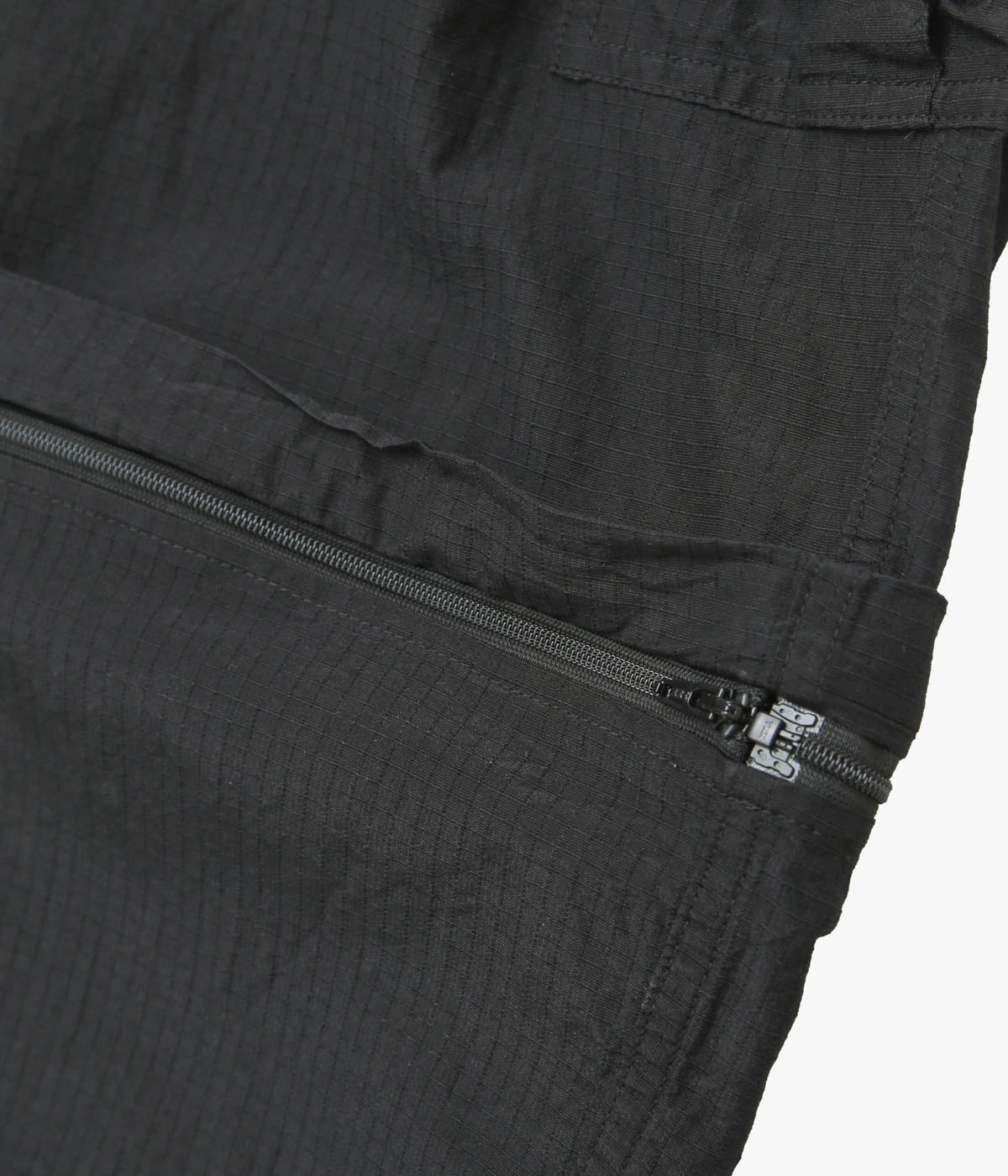 COMOLI "Ripstop Convertible 6-Pocket Pants" (BLACK)