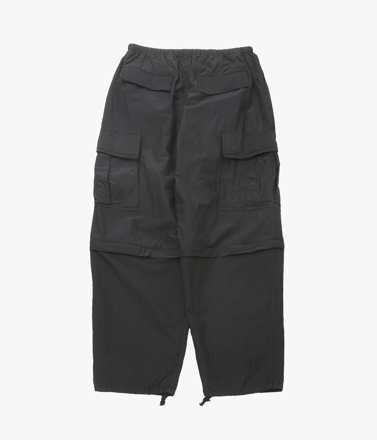 COMOLI "Ripstop Convertible 6-Pocket Pants" (BLACK)