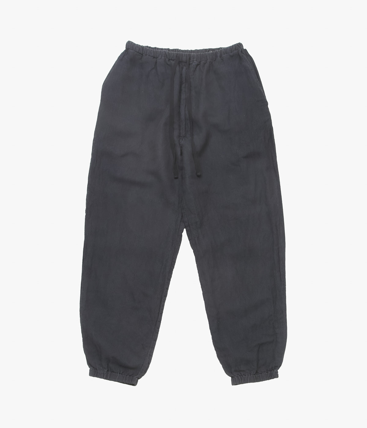 COMOLI "Silk Cotton Drawstring Pants" (FADE BLACK)