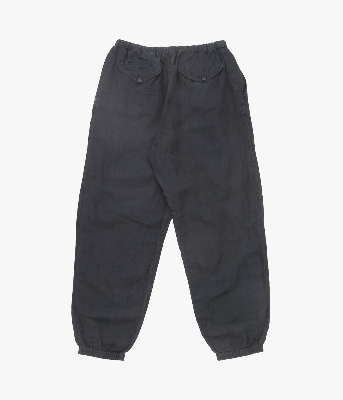 COMOLI "Silk Cotton Drawstring Pants" (FADE BLACK)