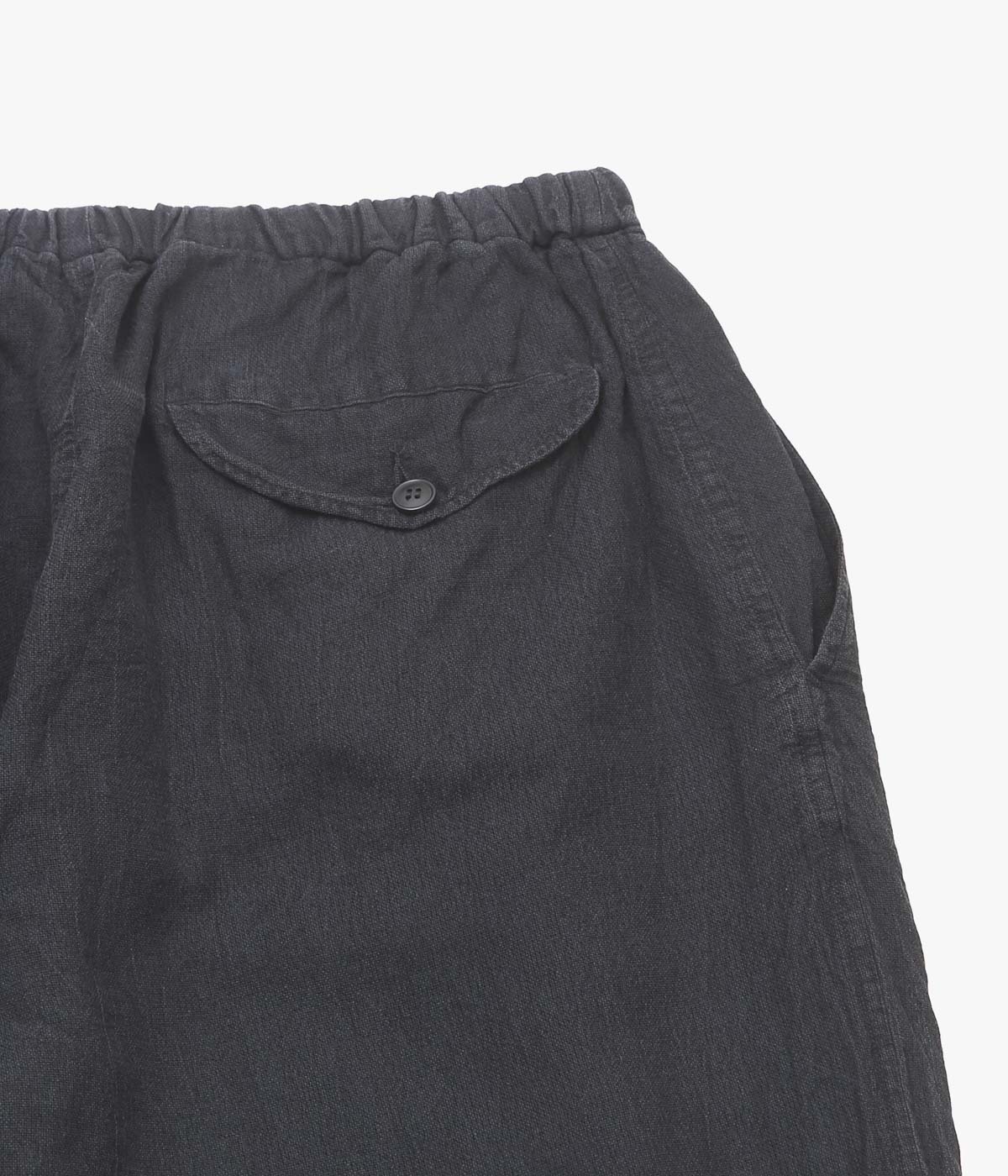 COMOLI "Silk Cotton Drawstring Pants" (FADE BLACK)
