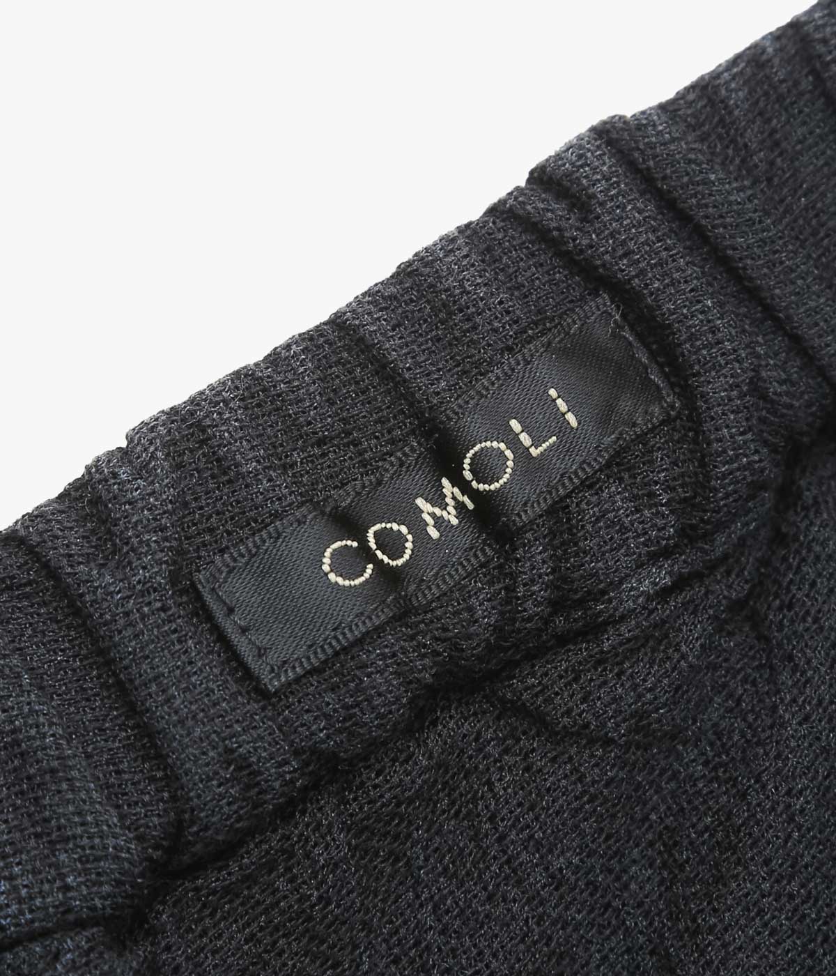 COMOLI "Silk Cotton Drawstring Pants" (FADE BLACK)