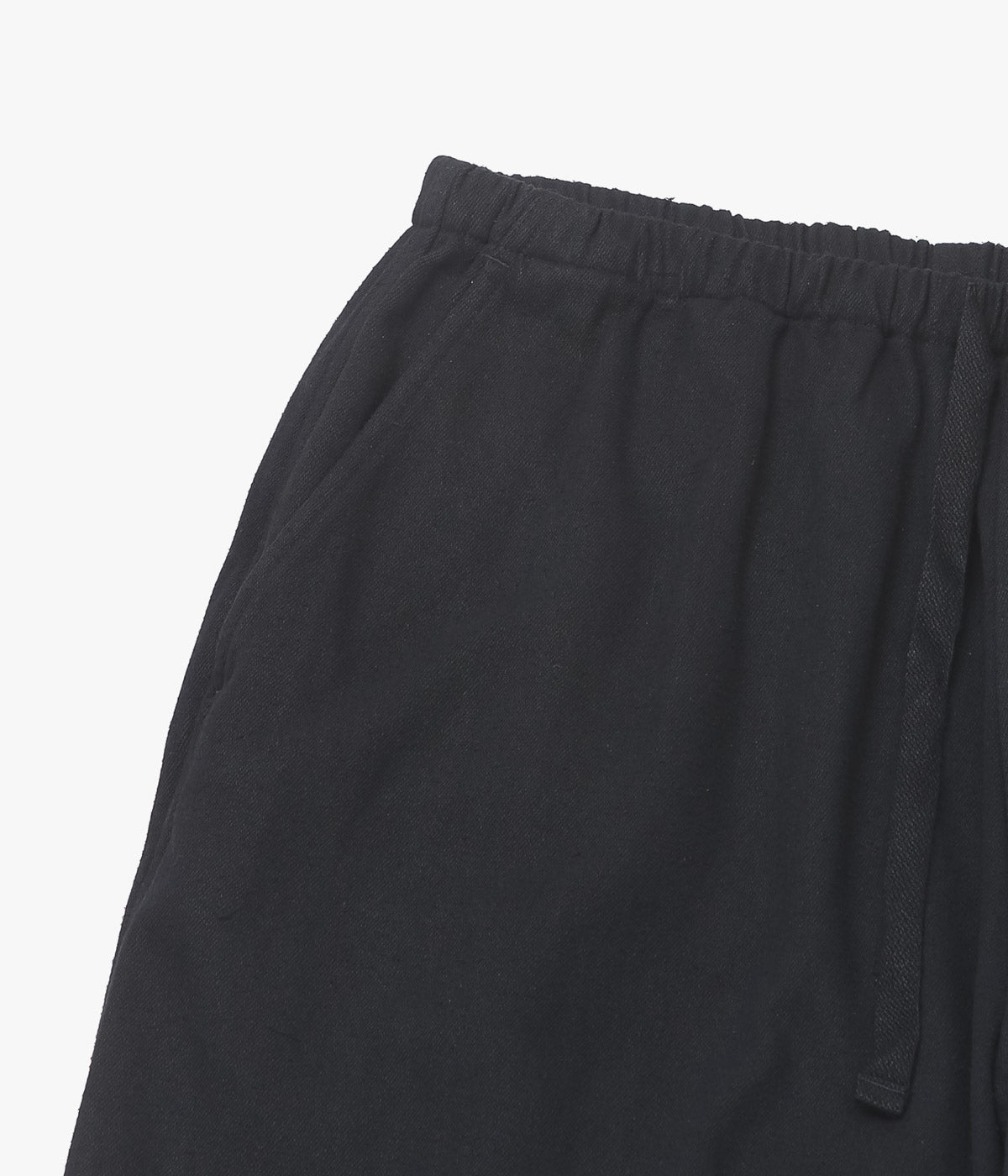 COMOLI ''실크 넥 드로우 스트링 팬츠 ''(BLACK)