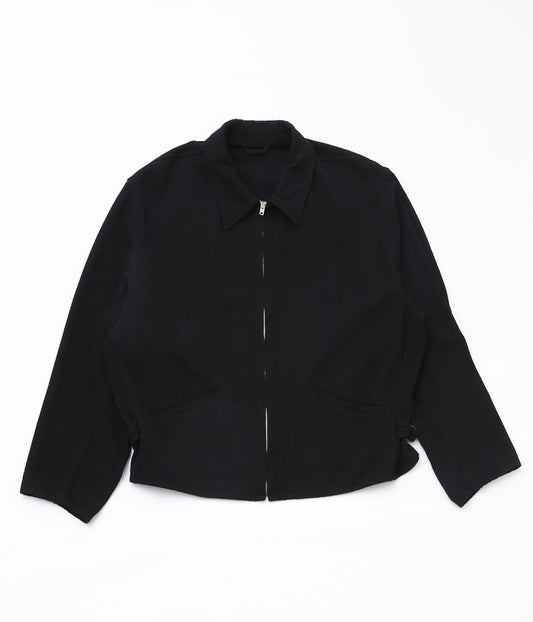 COMOLI ''Silk Nep Zip Short Jacket'' (BLACK)