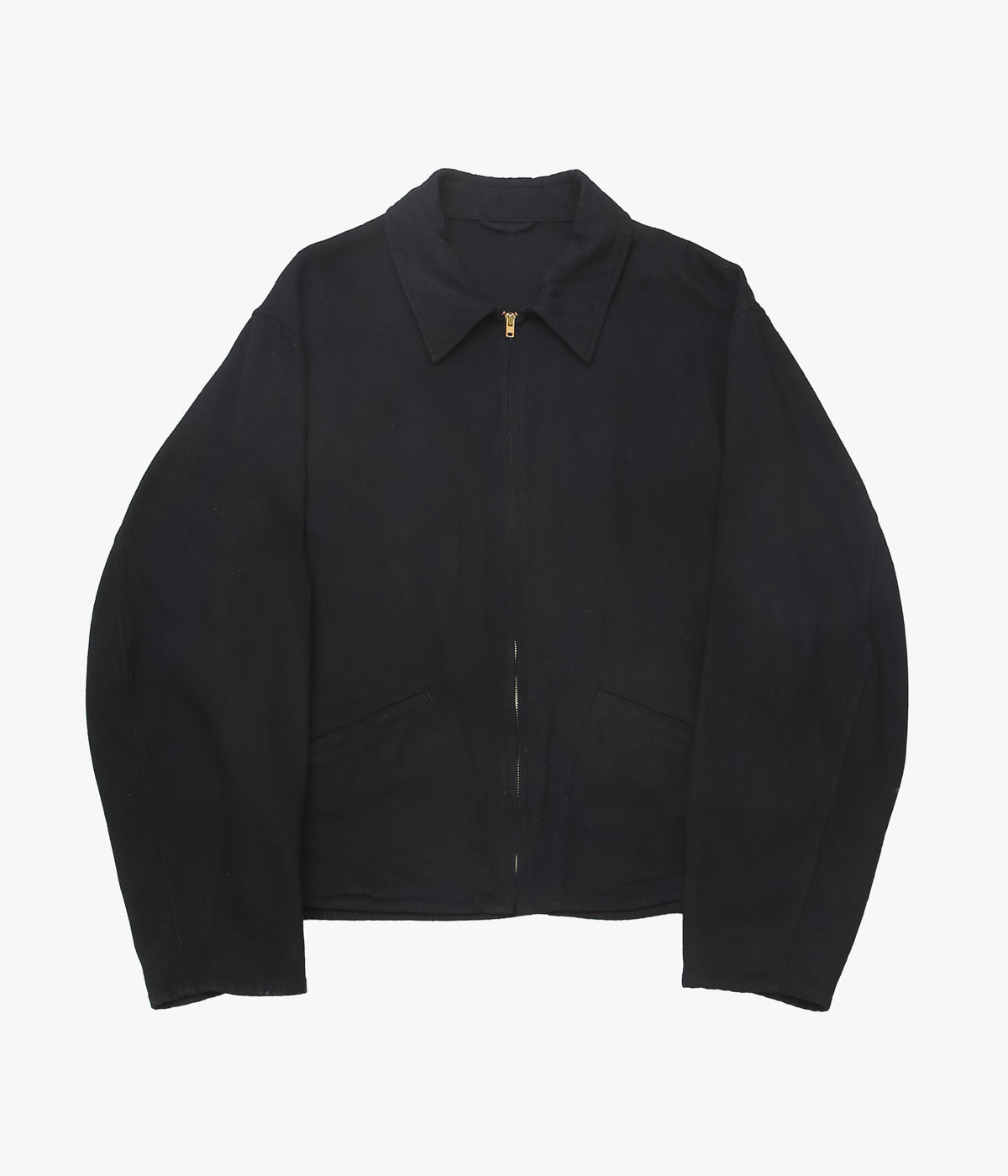 COMOLI ''シルクネップ ジップショートジャケット'' (BLACK)