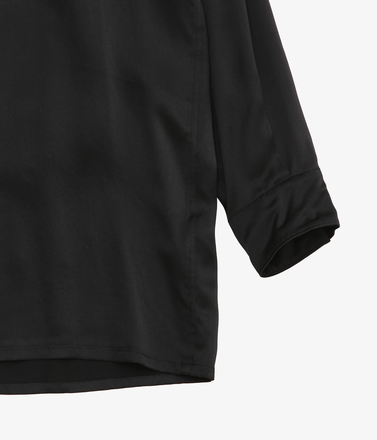 COMOLI Silk Pajama Shirt (Black)