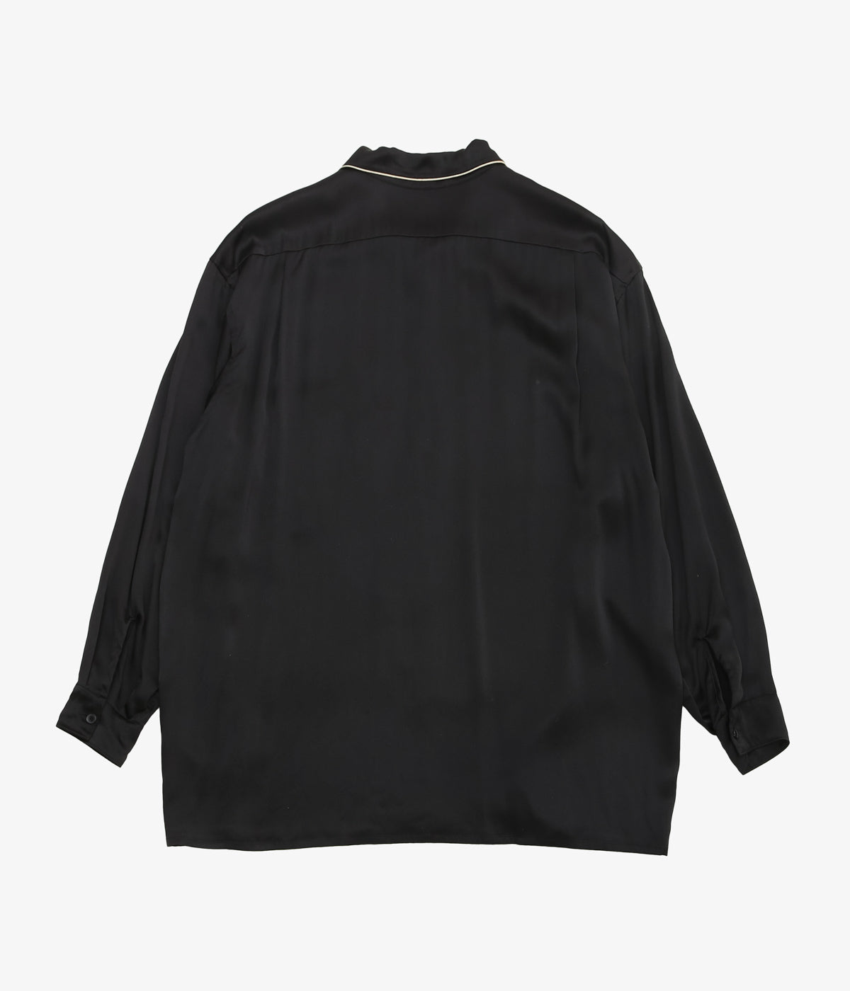 COMOLI Silk Pajama Shirt (Black)