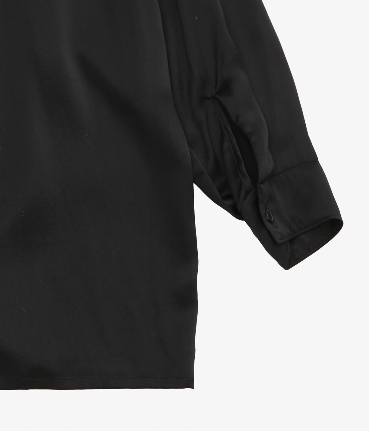 COMOLI Silk Pajama Shirt (Black)