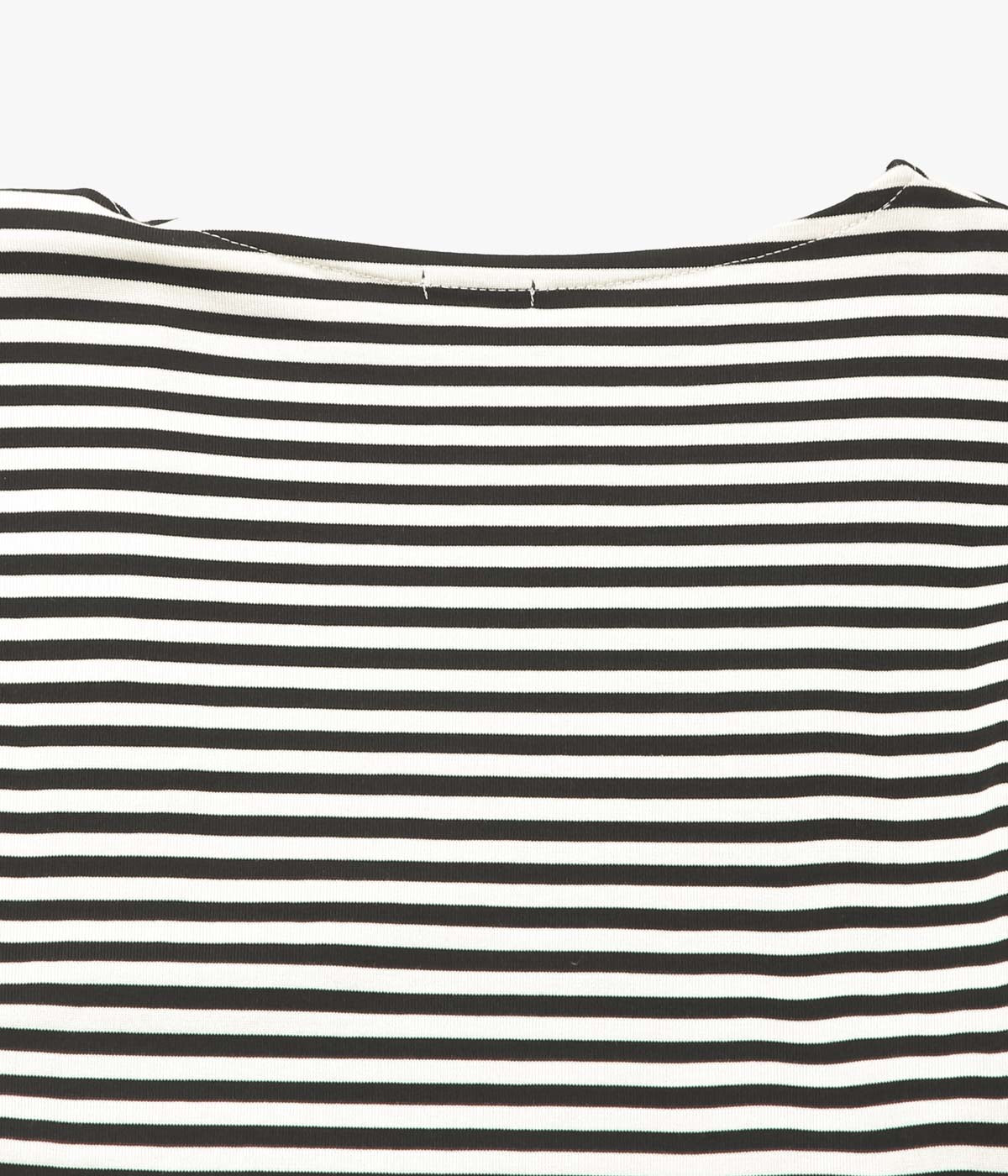 COMOLI "Border Boat Neck" (BLACK / ECRU)
