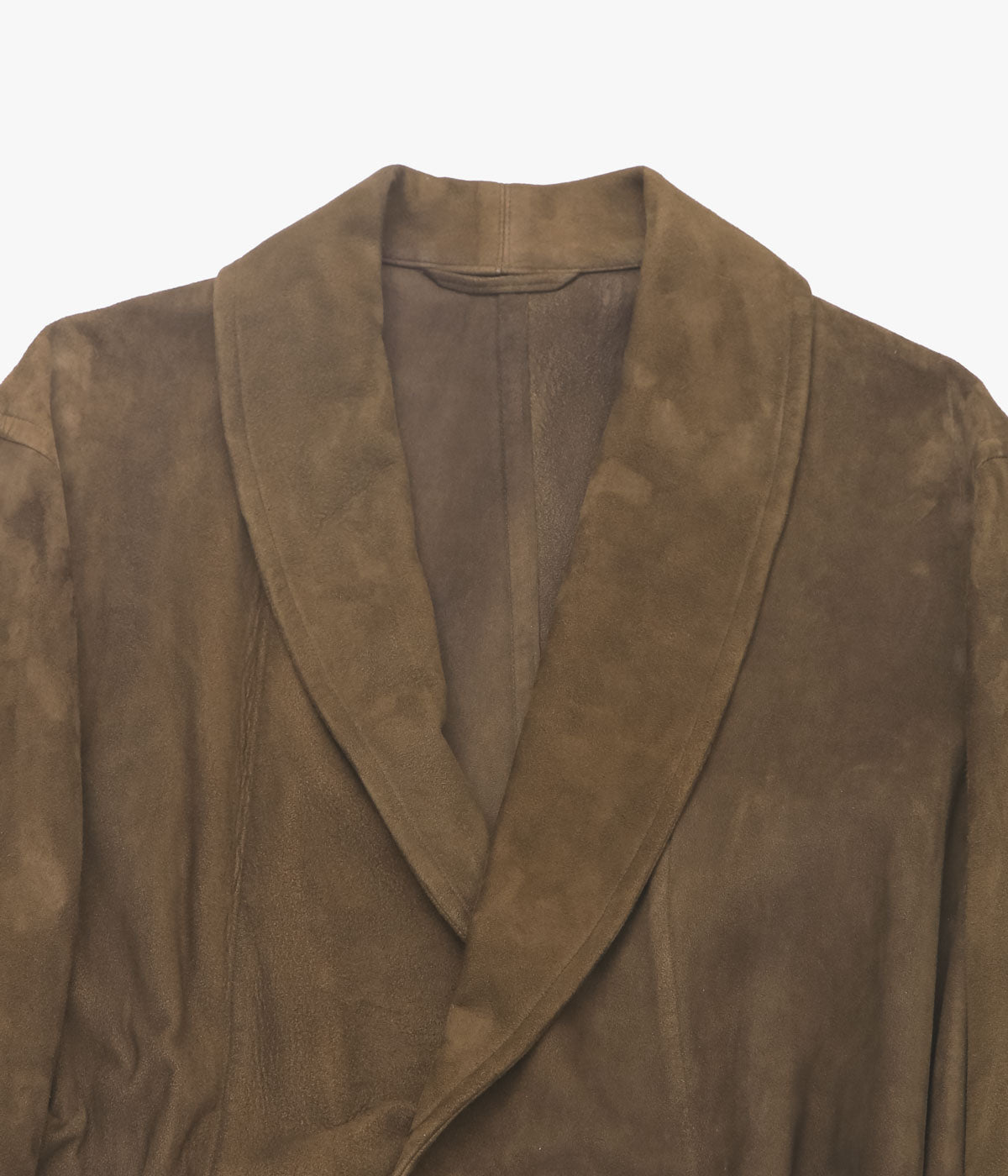 COMOLI "Suede Robe Coat" (BROWN)
