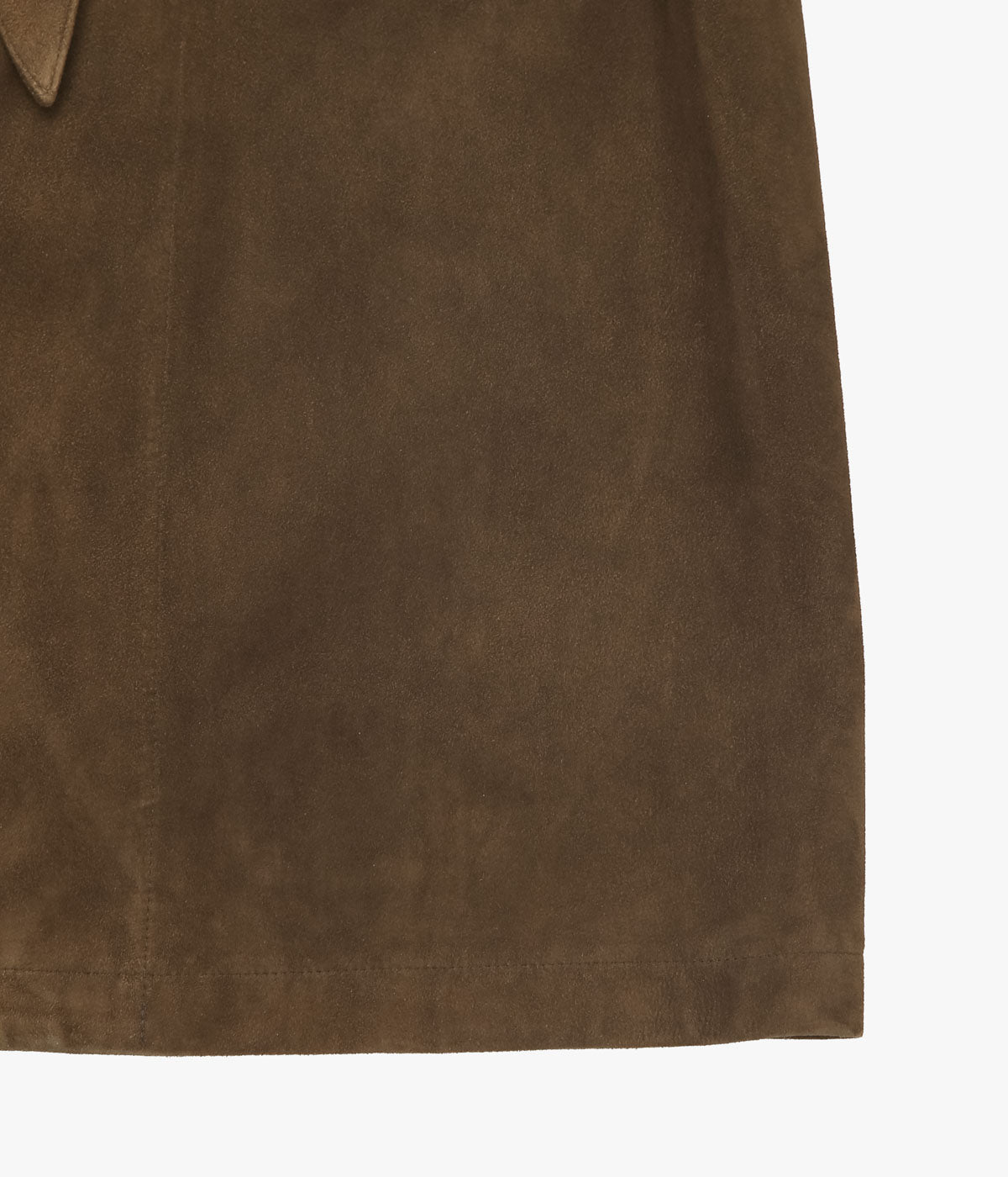 COMOLI "Suede Robe Coat" (BROWN)