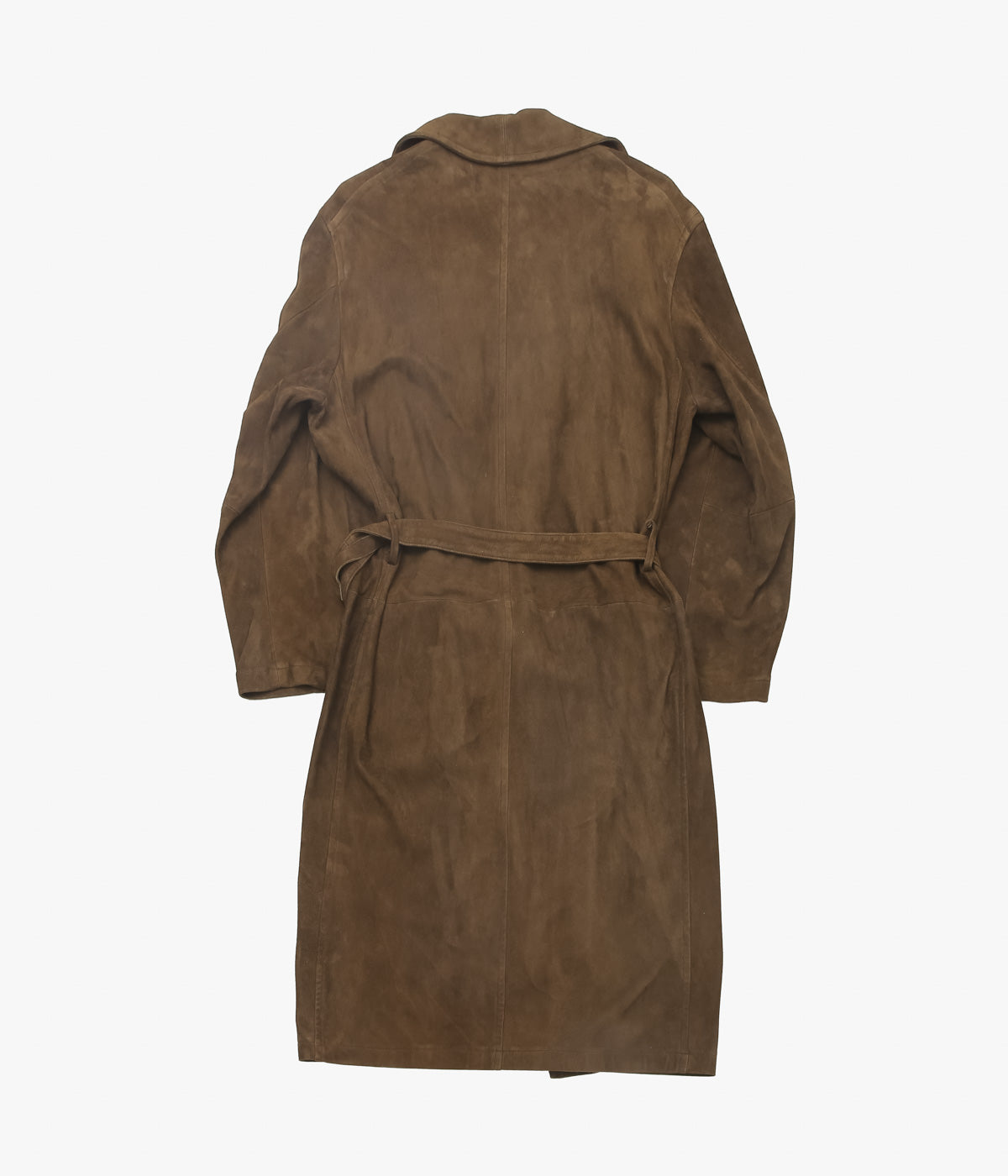 COMOLI "Suede Robe Coat" (BROWN)