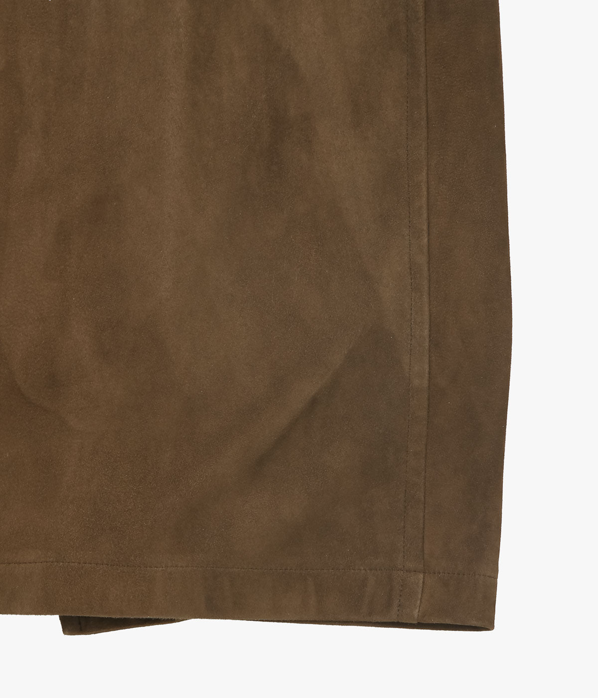 COMOLI "Suede Robe Coat" (BROWN)