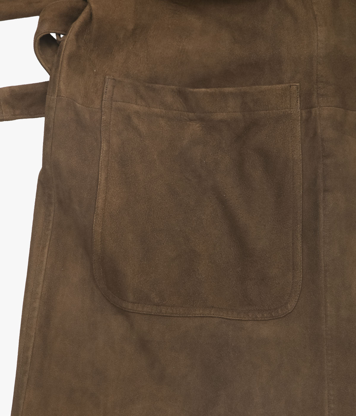 COMOLI "Suede Robe Coat" (BROWN)