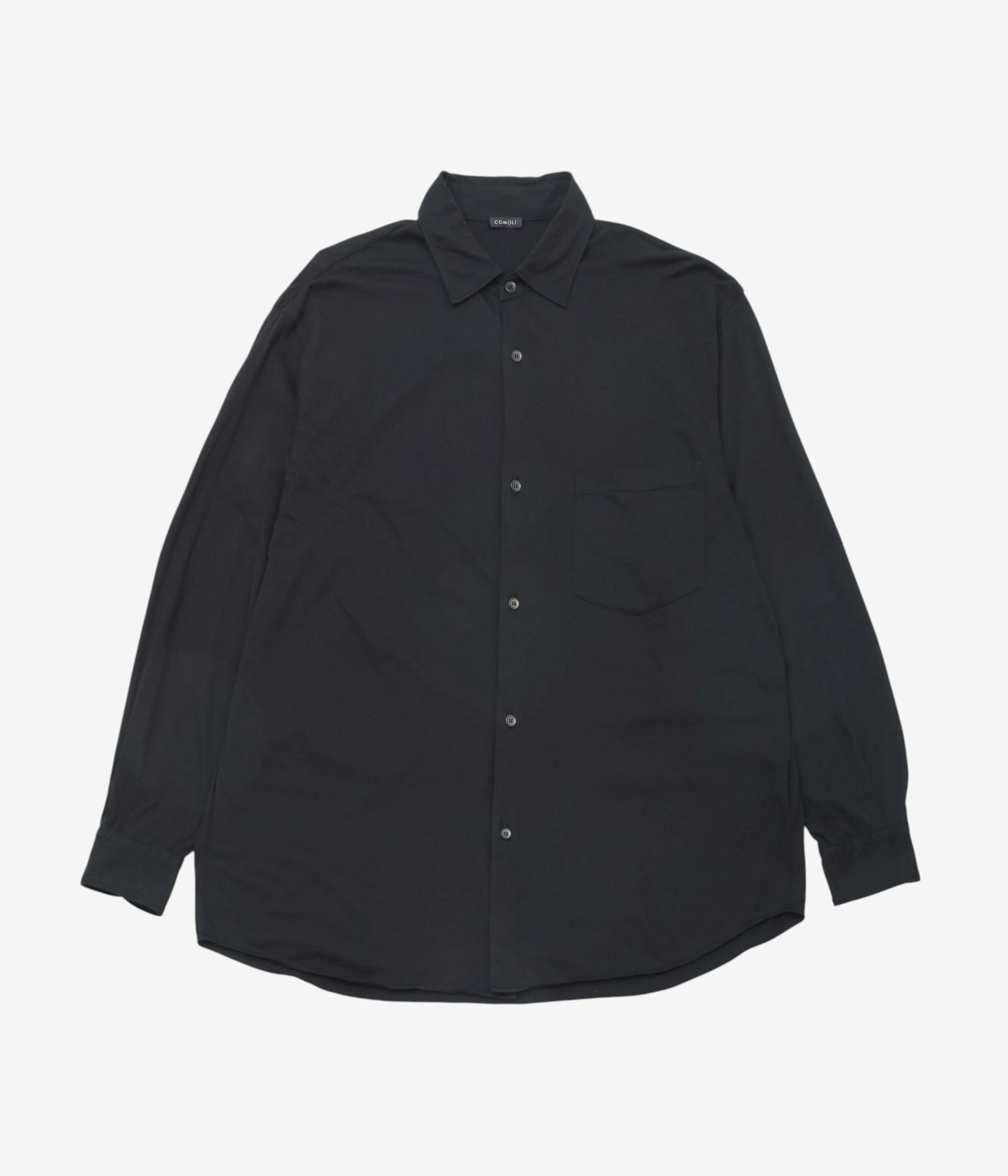 COMOLI ''THINコットン コモリシャツ'' (BLACK)