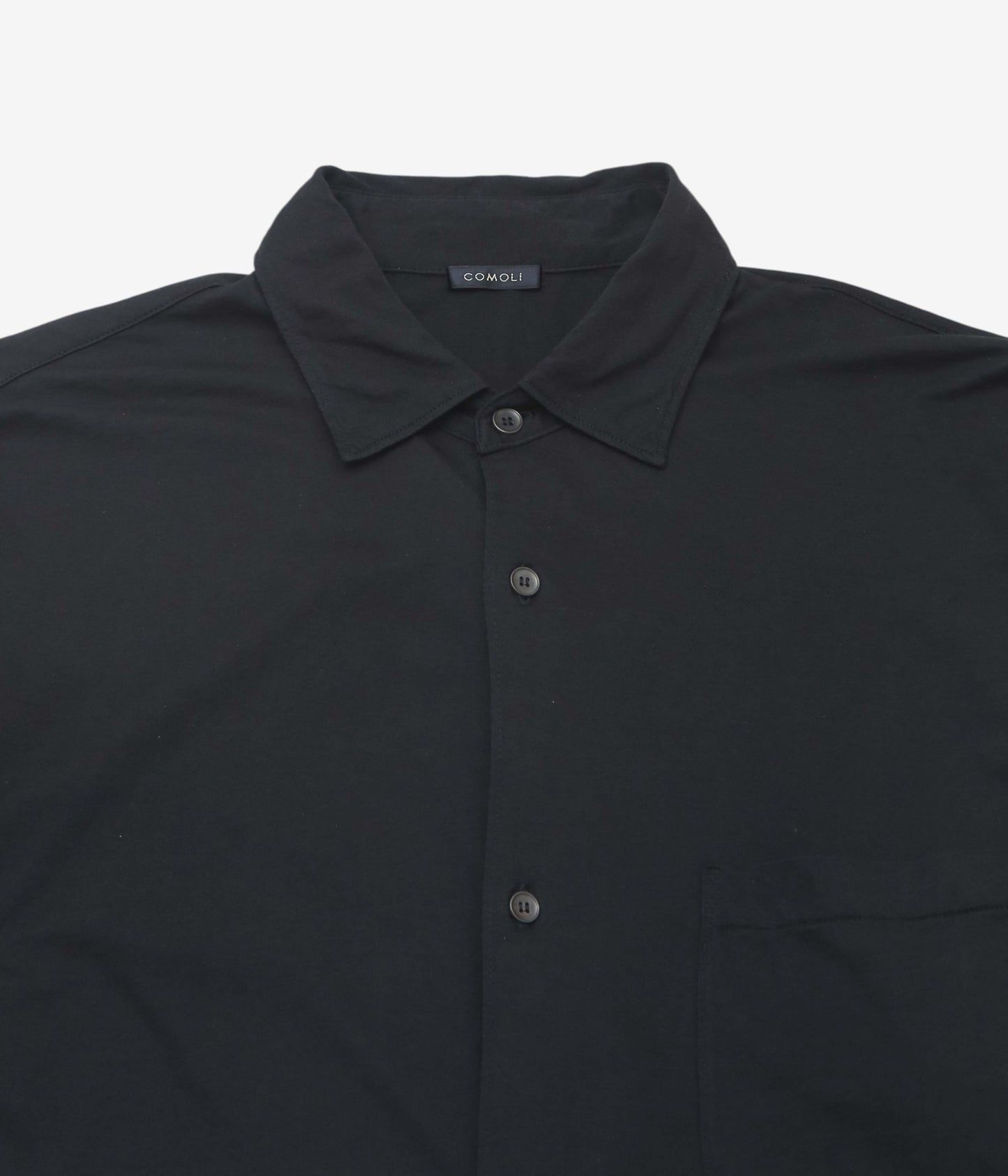 COMOLI ''THINコットン コモリシャツ'' (BLACK)