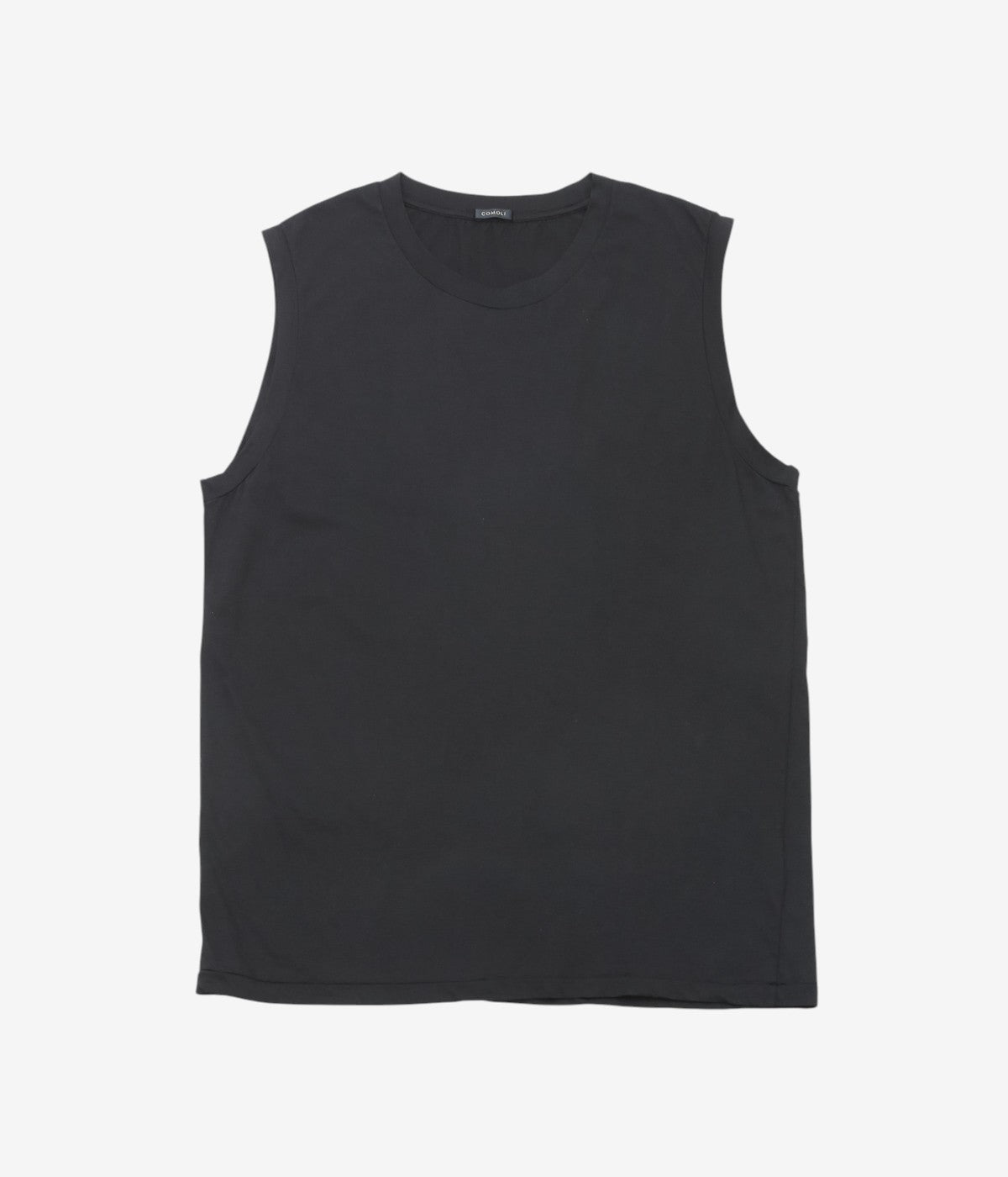 COMOLI ''THIN コットン ノースリーブ'' (BLACK)