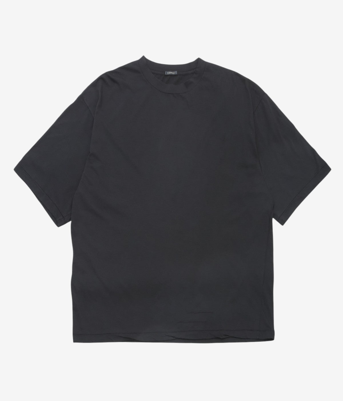 COMOLI "THIN Cotton T-Shirt" (BLACK)