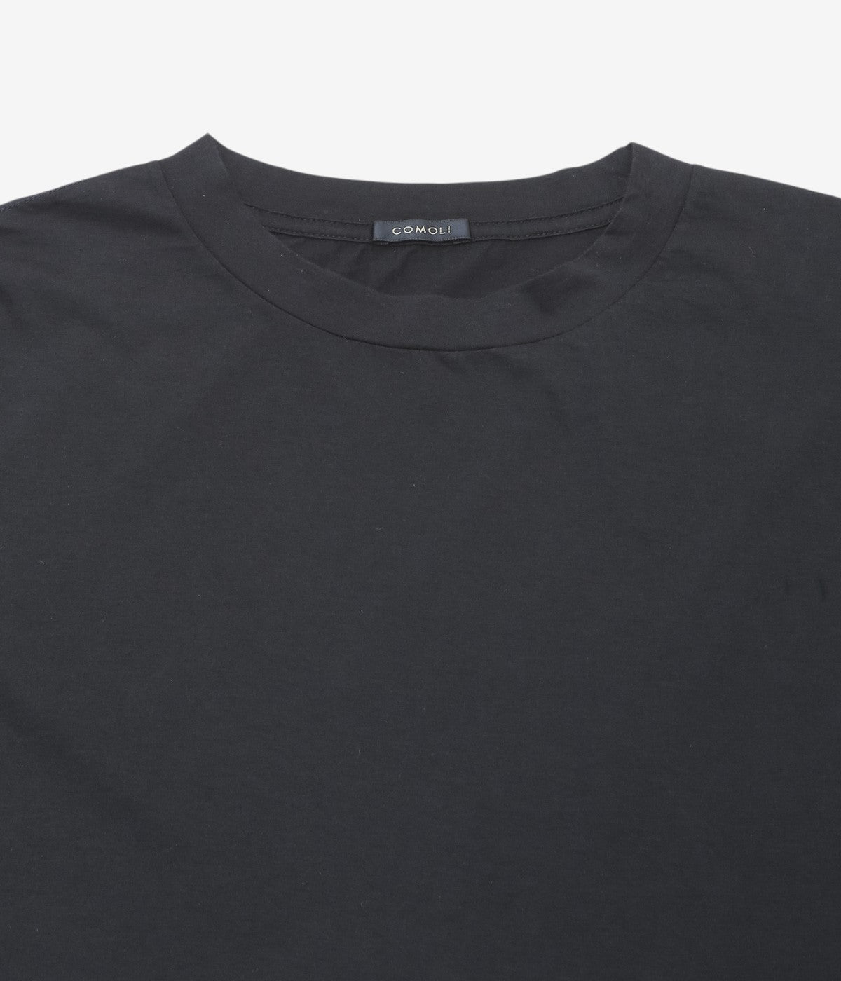 COMOLI "THIN Cotton T-Shirt" (BLACK)