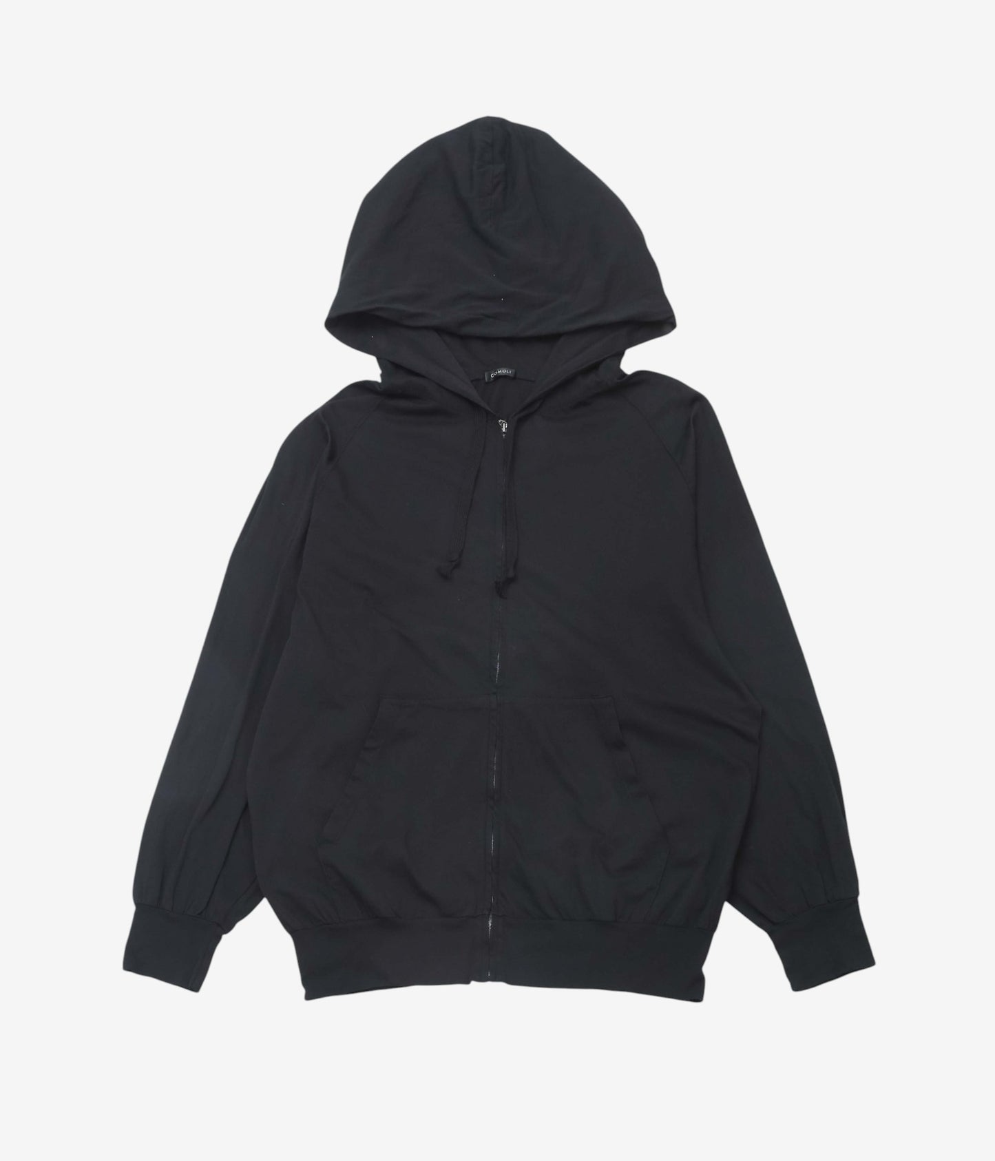 COMOLI ''THINコットン ジップパーカ'' (BLACK)