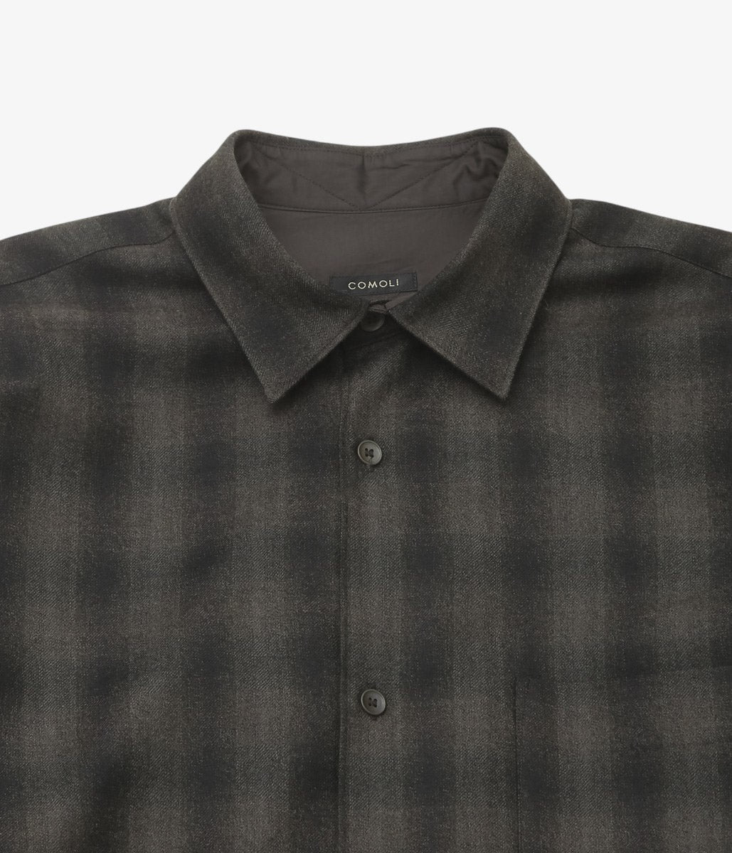 COMOLI "Wool Check Shirt" (CHECK)
