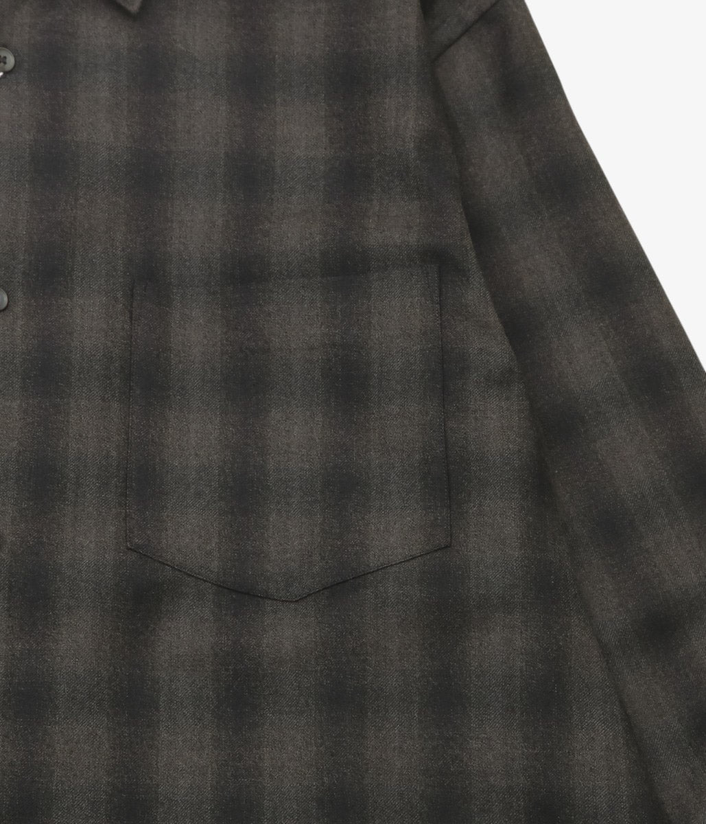 COMOLI "Wool Check Shirt" (CHECK)