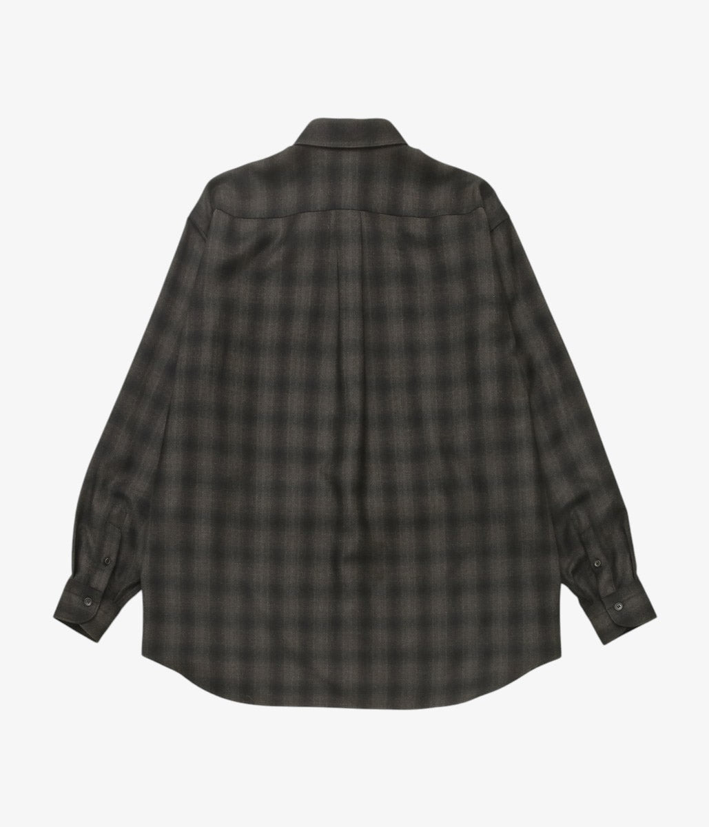 COMOLI "Wool Check Shirt" (CHECK)