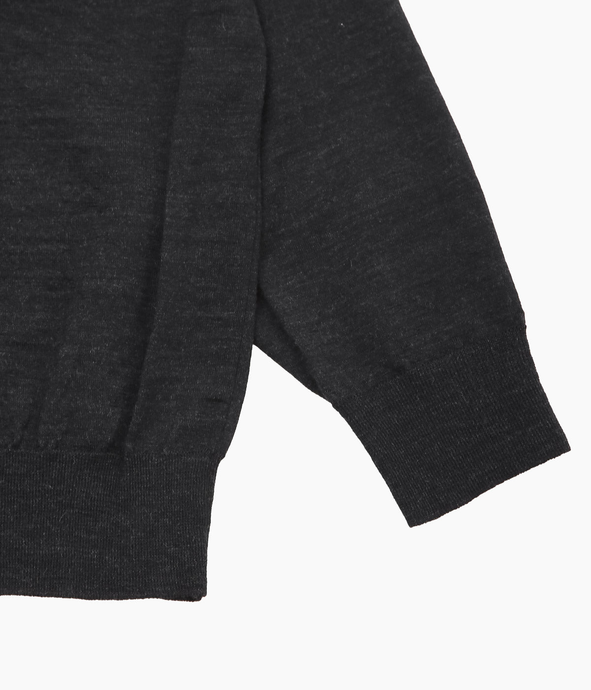 COMOLI Wool Collared Cardigan (Charcoal)