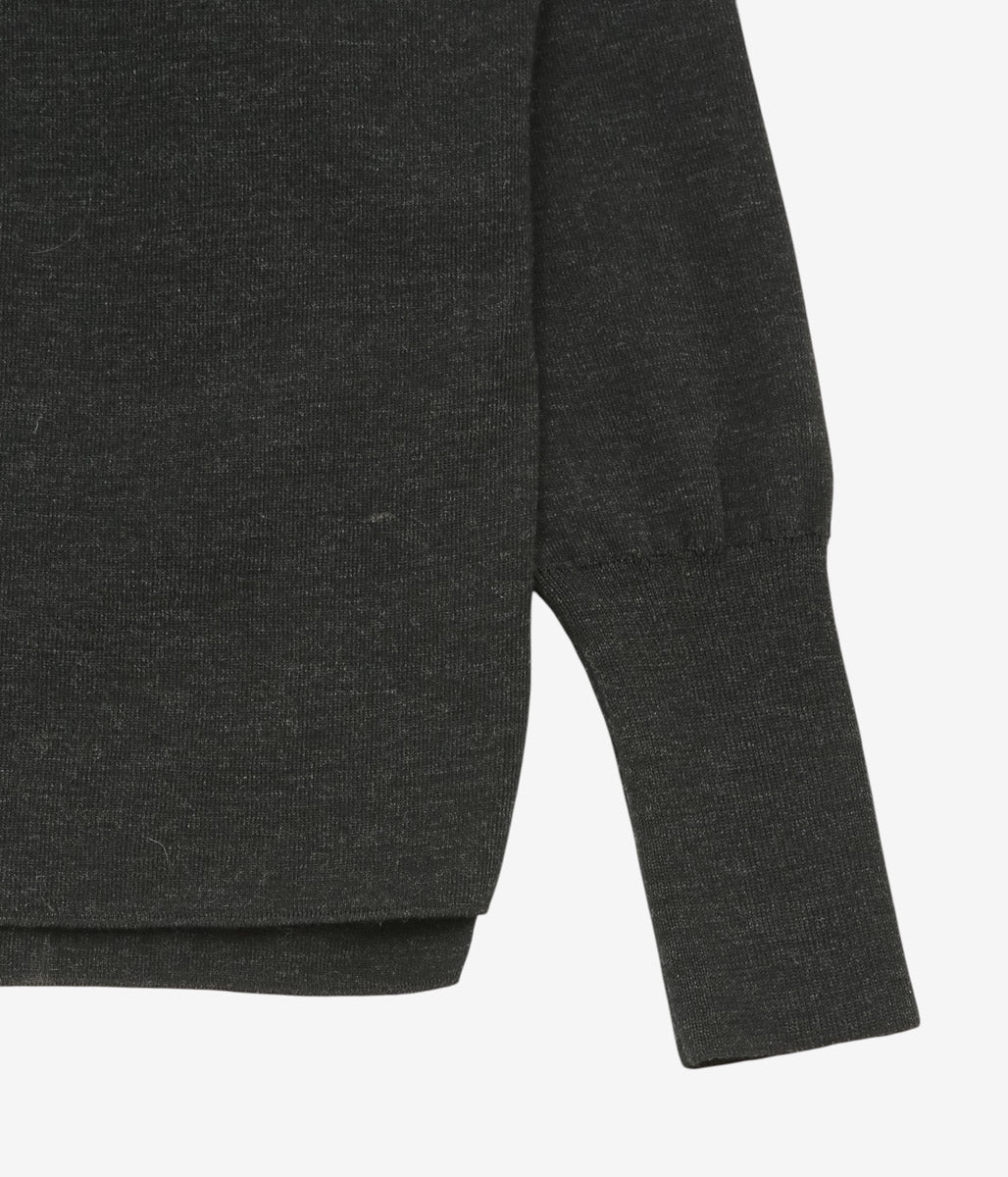 COMOLI "Wool Comoli Knit" (CHARCOAL)