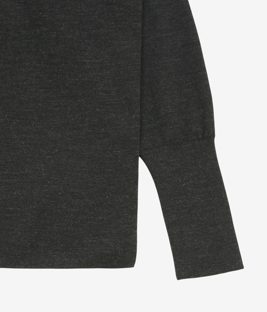 COMOLI "Wool Comoli Knit" (CHARCOAL)