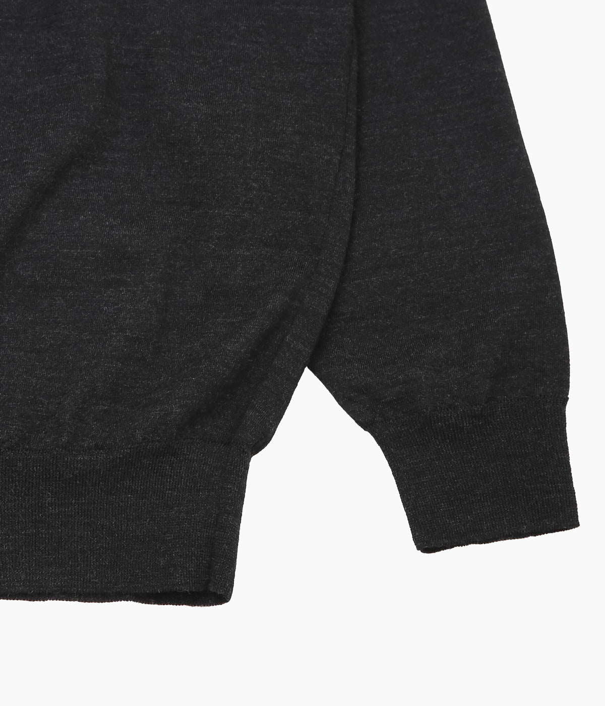 COMOLI Wool Crew Neck Knit (Charcoal)