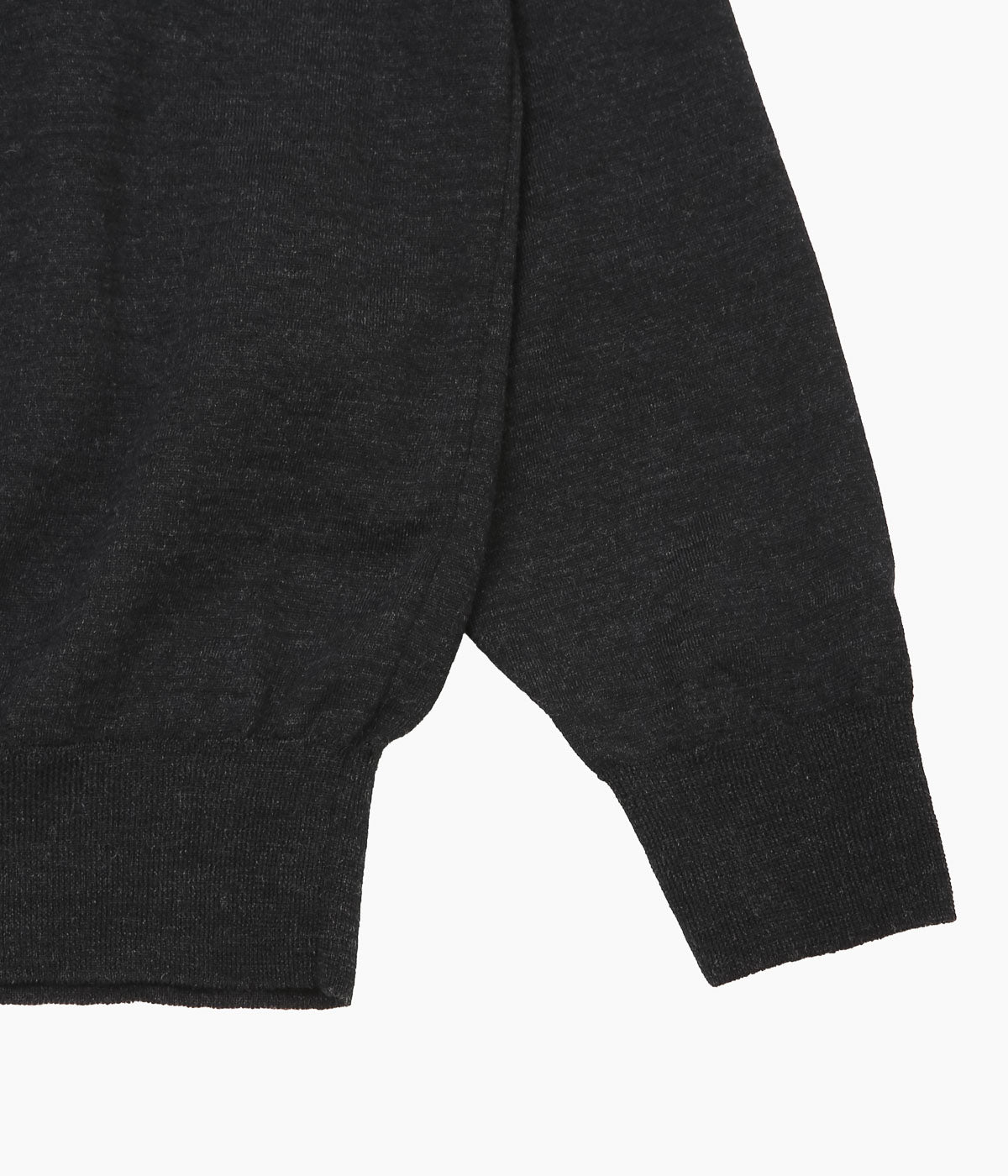 COMOLI Wool Crew Neck Knit (Charcoal)