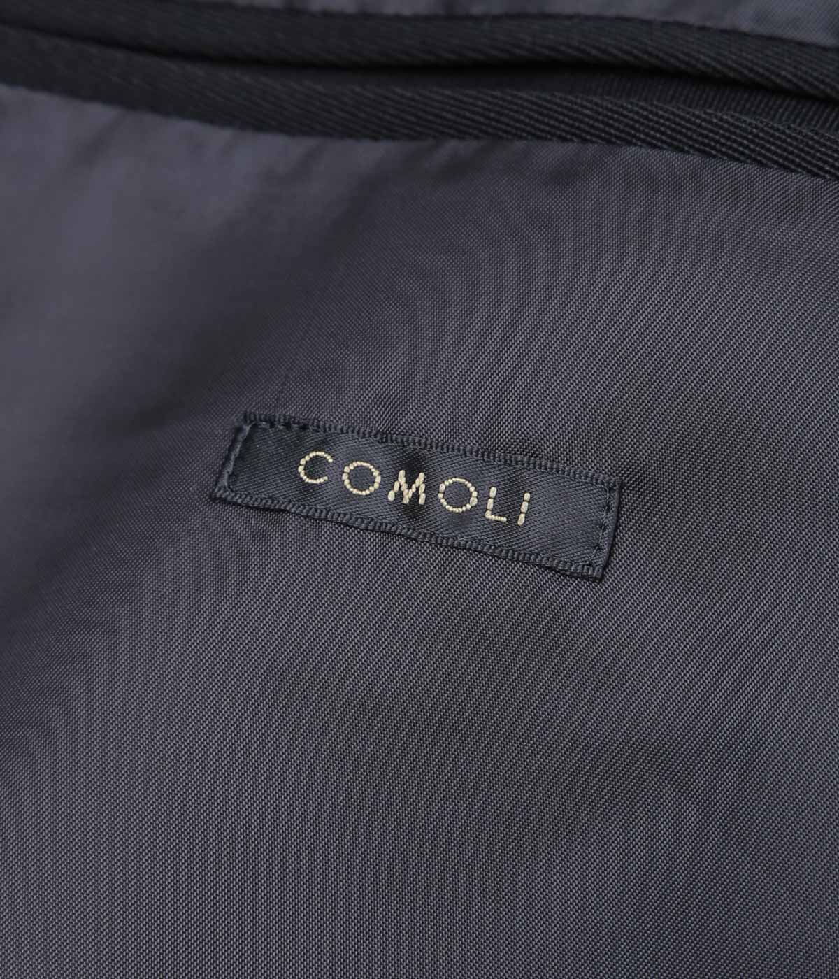 COMOLI Wool Gaba Trench Coat (Black)
