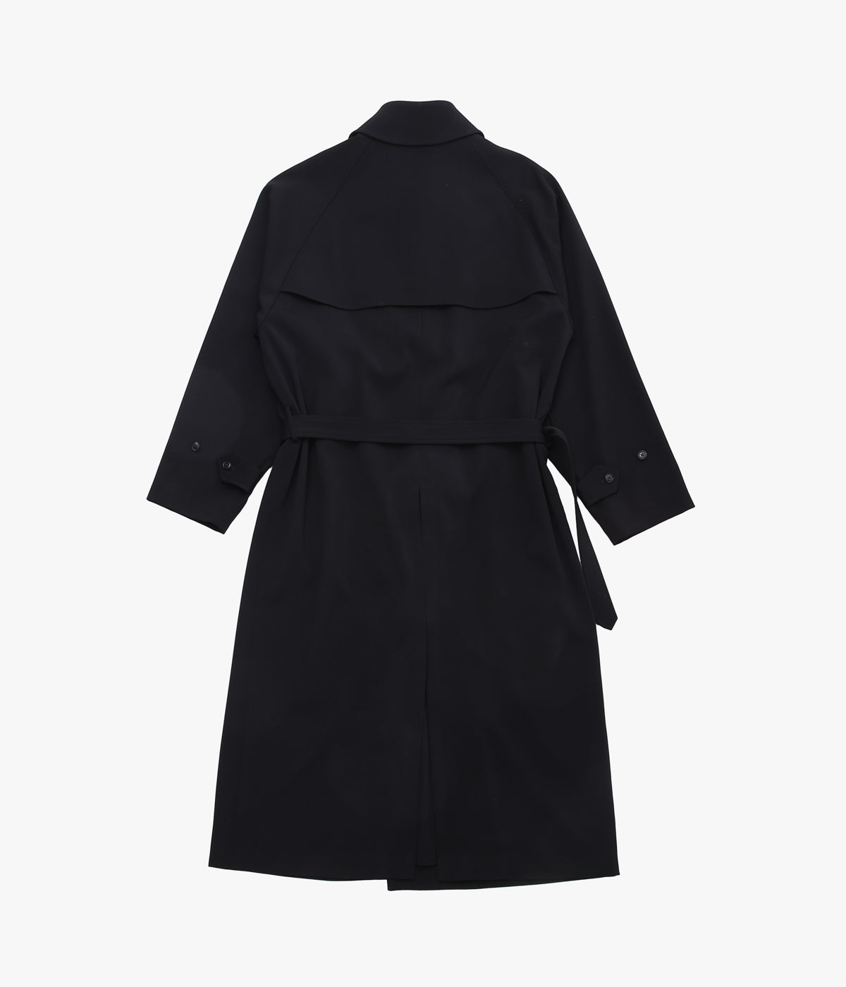 COMOLI Wool Gaba Trench Coat (Black)