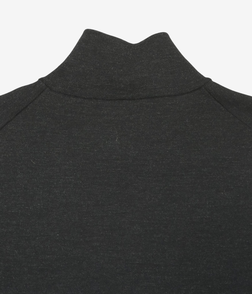 COMOLI ''ウール ハーフジップニット'' (CHARCOAL)