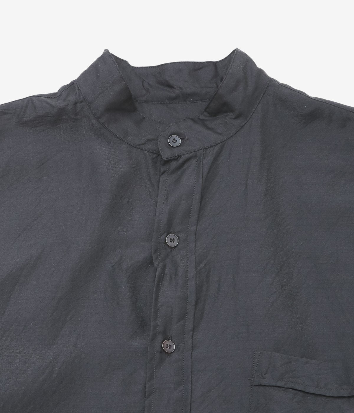COMOLI ''ウールシルク プルオーバーシャツ'' (BROWN)