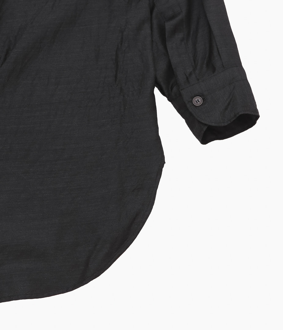 COMOLI ''Wool Silk Pullover Shirt'' (CHARCOAL)