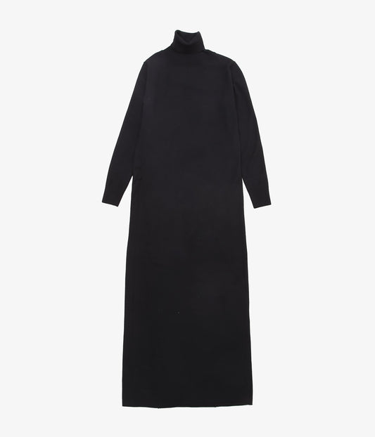 COMOLI "울 터틀 니트 드레스"(BLACK)