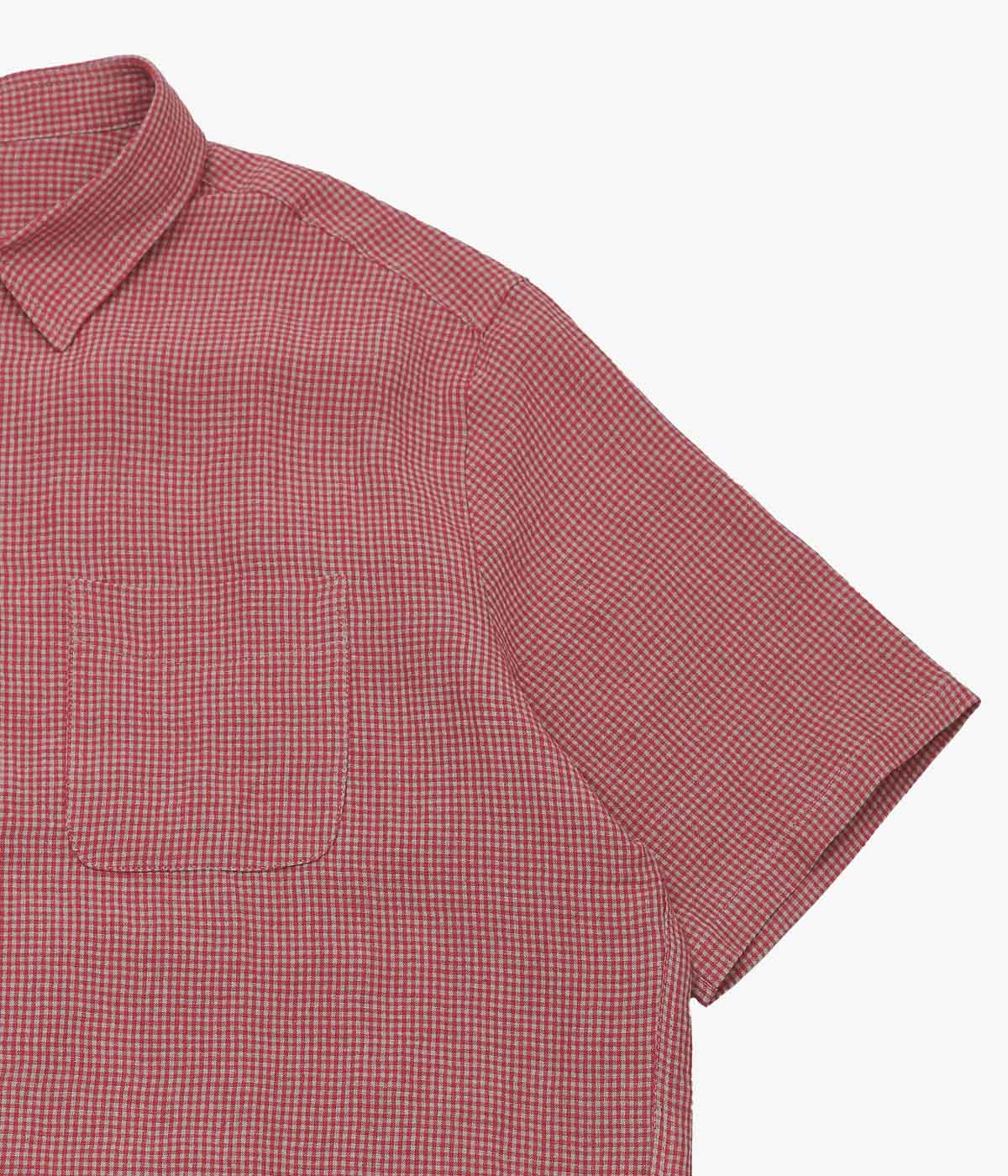 CONKERS ''RELAXED FARMER SHIRT SHORT SLEEVE'' (REDDEN CHECK)