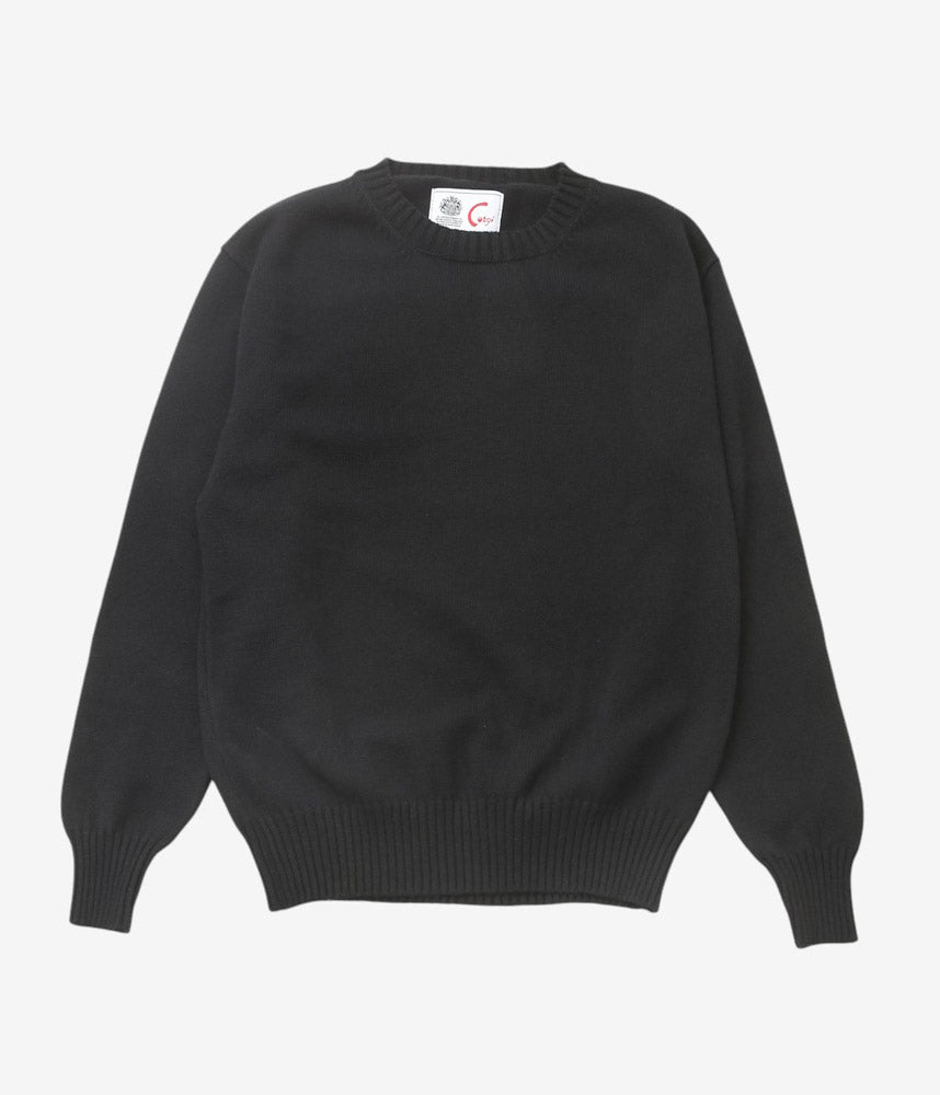 CORGI ''2PLY CASHMERE CREW NECK PULLOVER'' (BLACK)