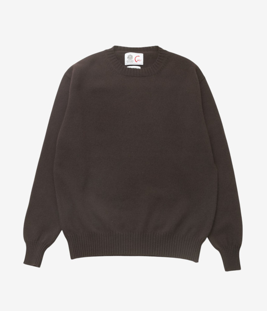 CORGI ''2PLY CASHMERE CREW NECK PULLOVER'' (DARK BROWN)