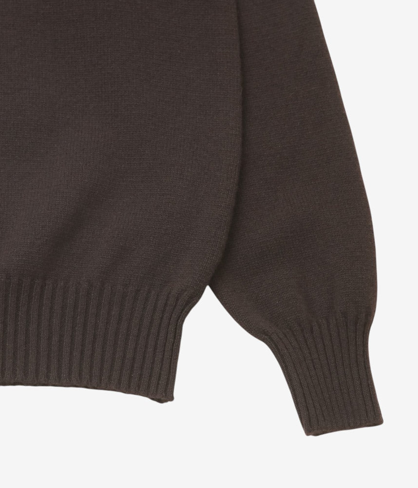 CORGI ''2PLY CASHMERE CREW NECK PULLOVER'' (DARK BROWN)